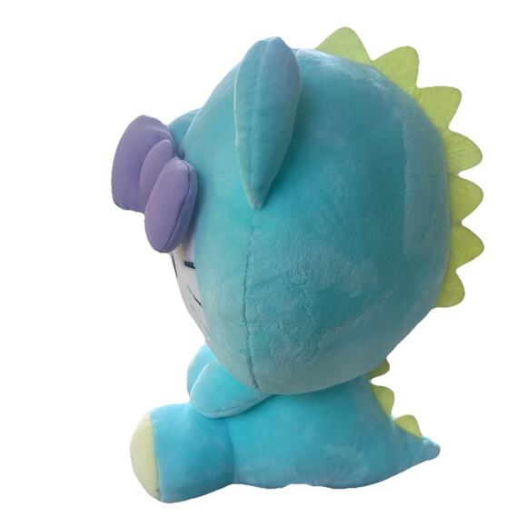 NWT 12.6” Sanrio Hello Kitty Green Dino Costume Plush Brand Dinosaur - Picture 2 of 6